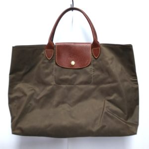 ロンシャン　折りたたみバッグ　カーキ